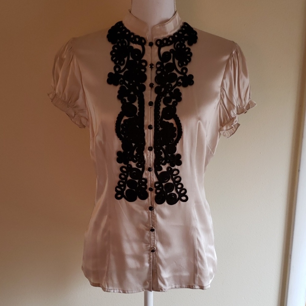 Bebe button front blouse